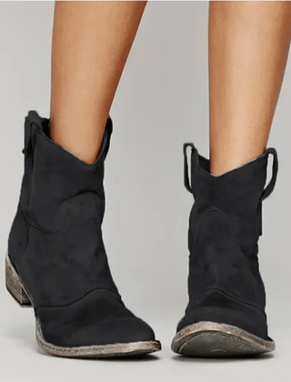 Dianna supportive suede ankle boots in black