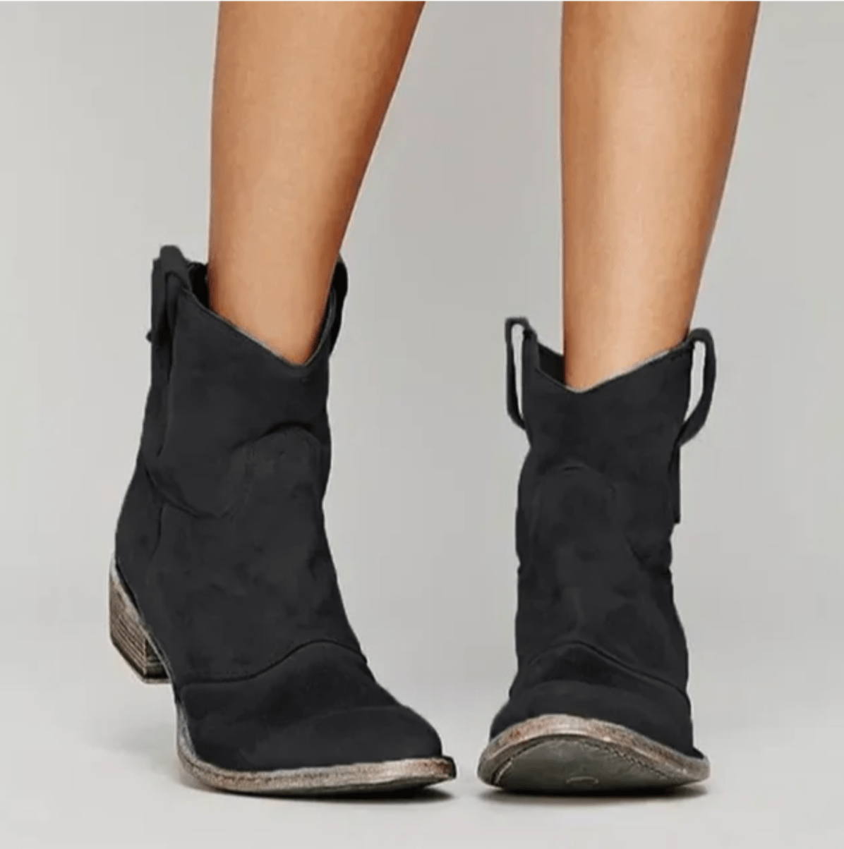 Dianna supportive suede ankle boots in black