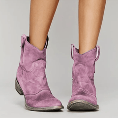 Dianna supportive suede ankle boots in purple