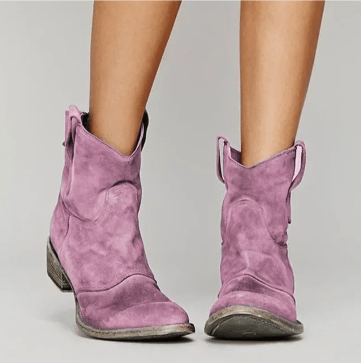 Dianna supportive suede ankle boots in purple