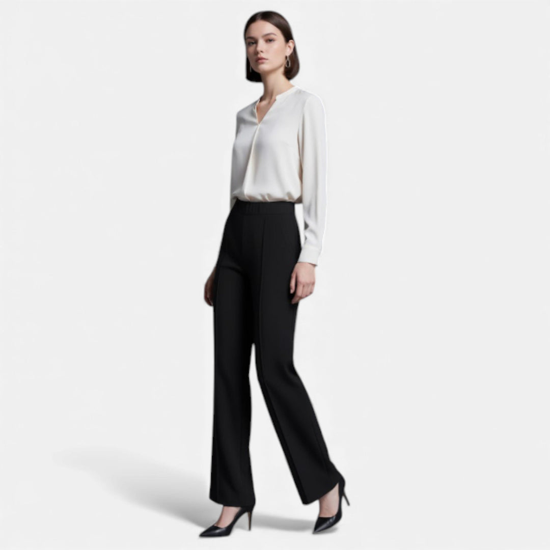 Lydia | High-Waist Asymmetric Pocket Trousers