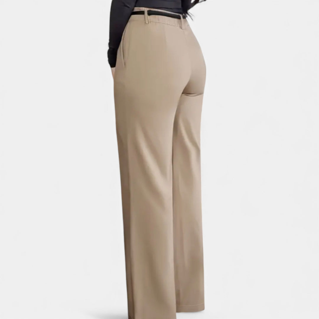 Beatrice | Classic Belted High-Waist Office Trousers