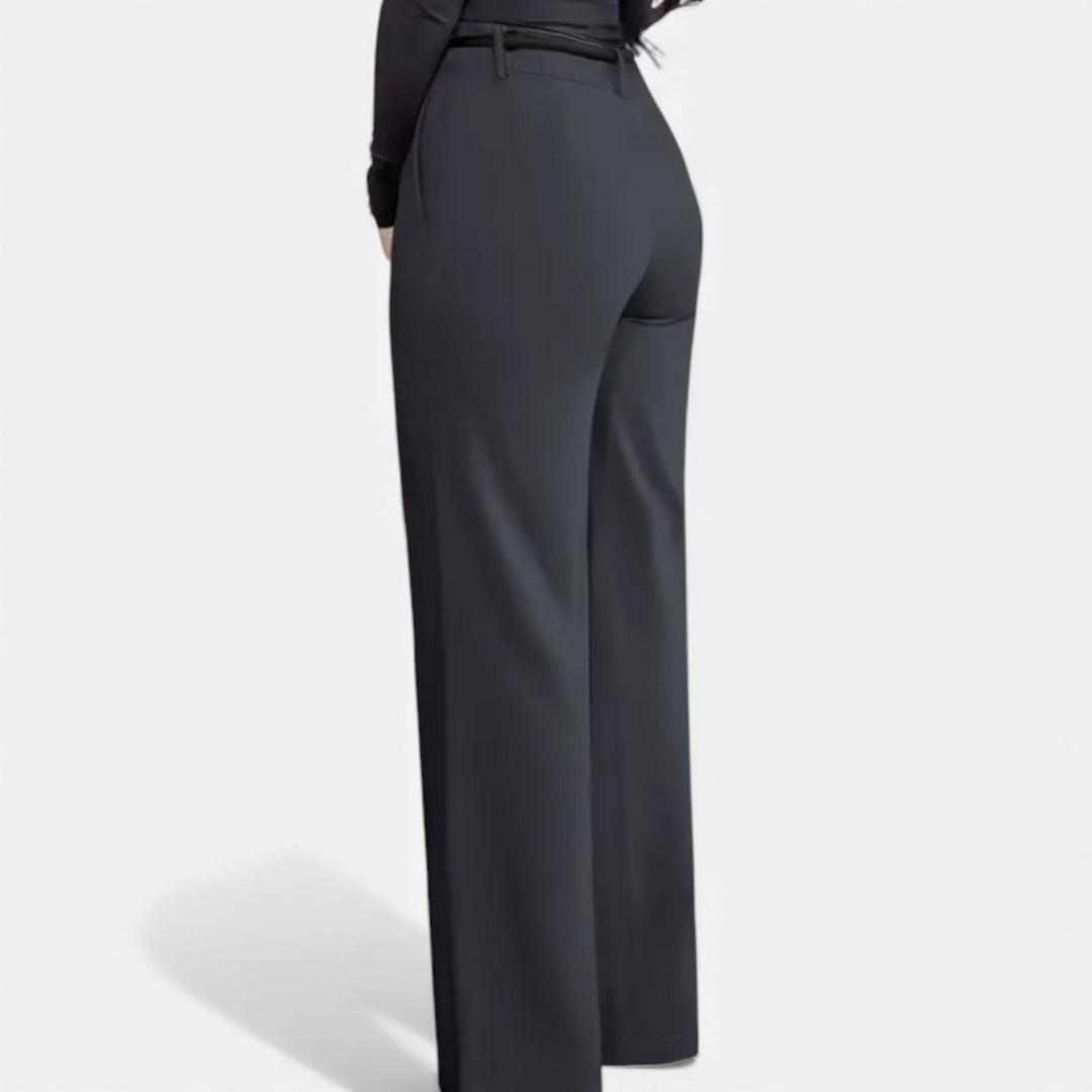 Beatrice | Classic Belted High-Waist Office Trousers