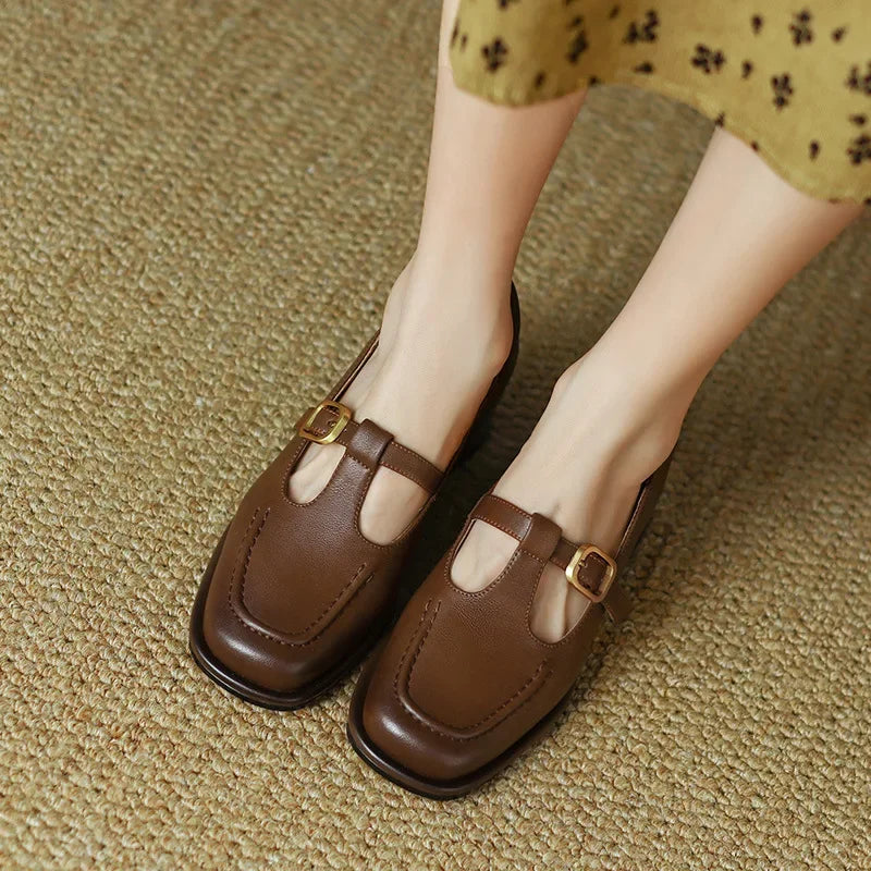 Selvana | Elegant T-Strap Shoes