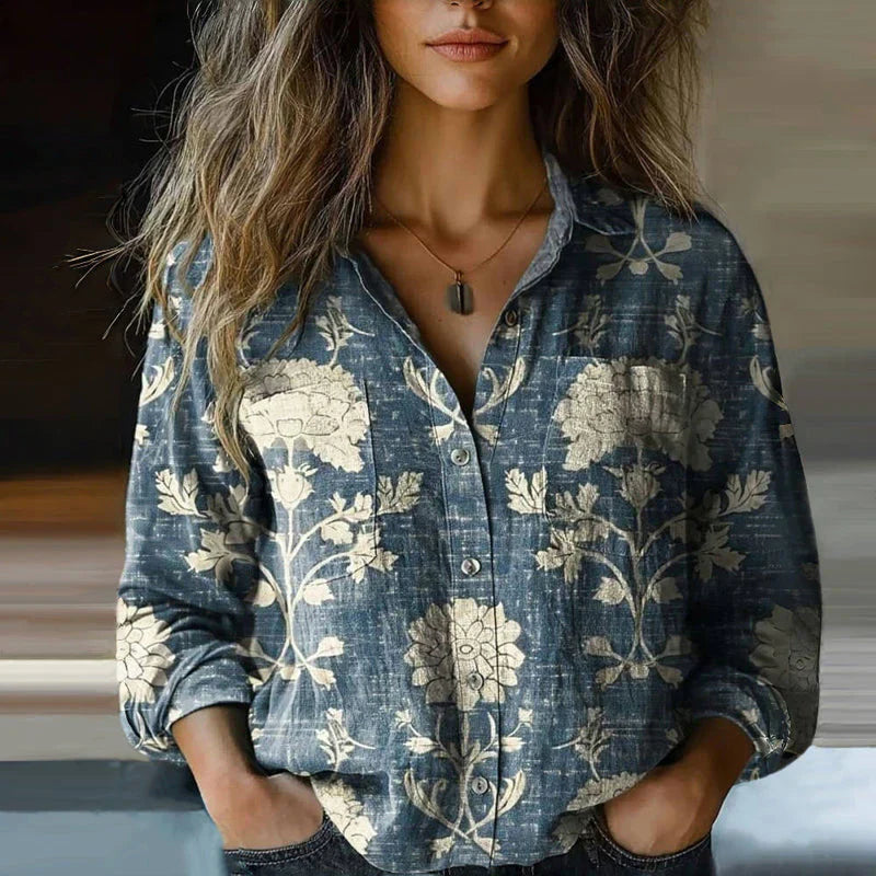Mabel | Blouse – Vintage Bohemian, Relaxed Fit, Pointed Collar