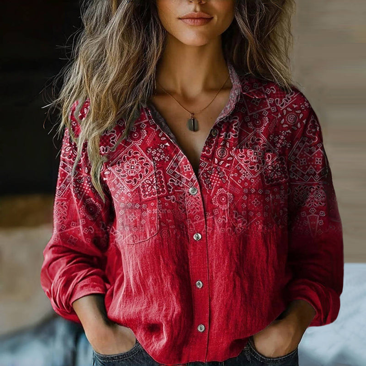Mabel | Blouse – Vintage Bohemian, Relaxed Fit, Pointed Collar