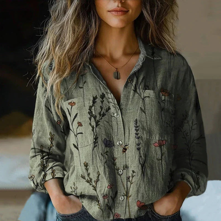 Mabel | Blouse – Vintage Bohemian, Relaxed Fit, Pointed Collar