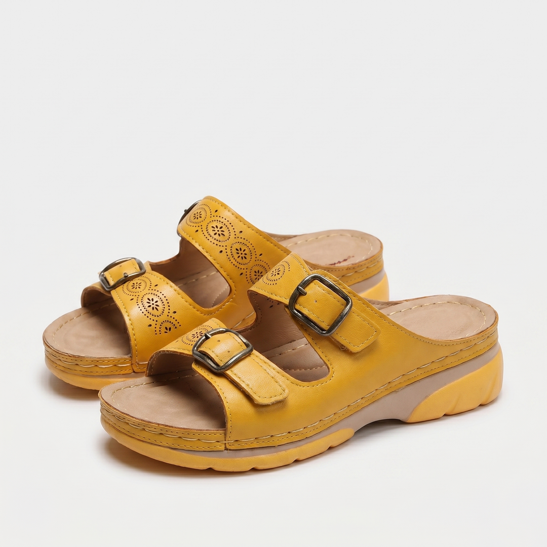 Lily | Comfort Sandals – Structured Material with Platform Sole