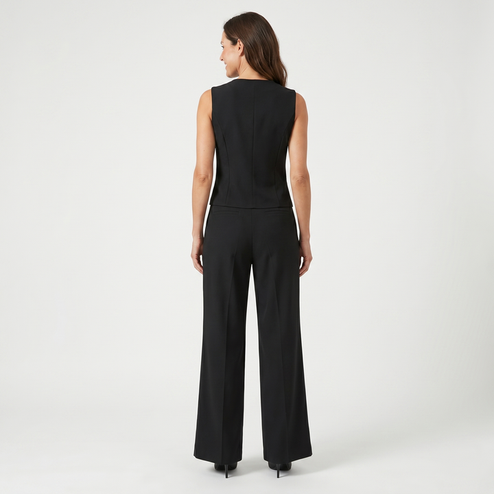 Aria | Tailored Set – Asymmetric Vest with Wide-Leg Trousers