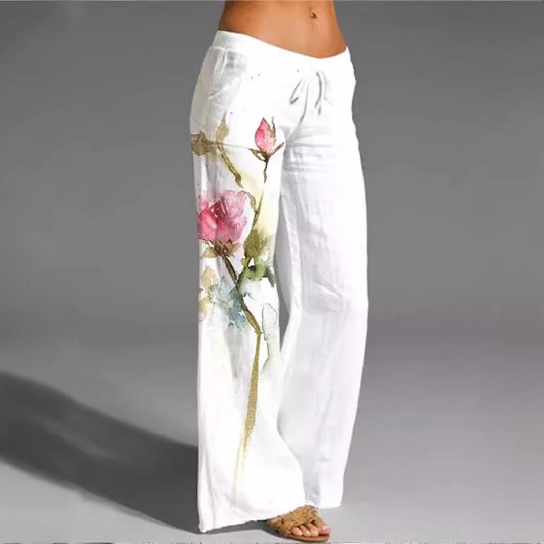 Clara | Wide Leg Linen Summer Pants, Breathable,