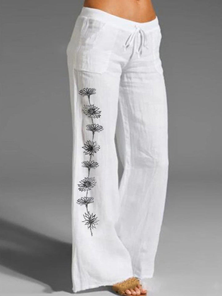 Clara | Wide Leg Linen Summer Pants, Breathable,