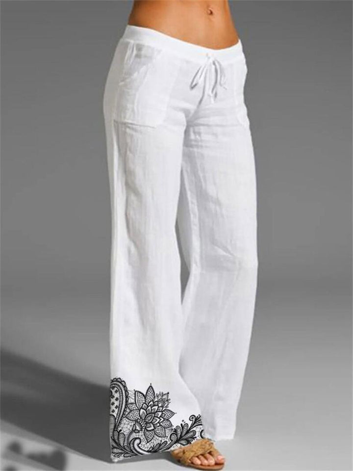 Clara | Wide Leg Linen Summer Pants, Breathable,