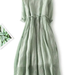 Amara vintage dress in Green by Cévora London