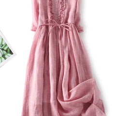 Amara vintage dress in Pink by Cévora London