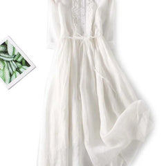 Amara vintage dress in White by Cévora London