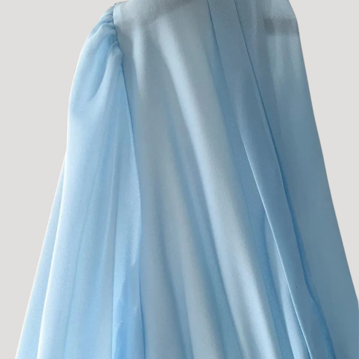 Aria | Chiffon Maxi Dress – Floral with V-neck