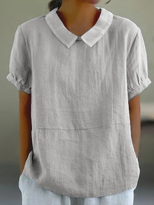 Emma | Cotton Linen Blouse – Lightweight with Airy Feel