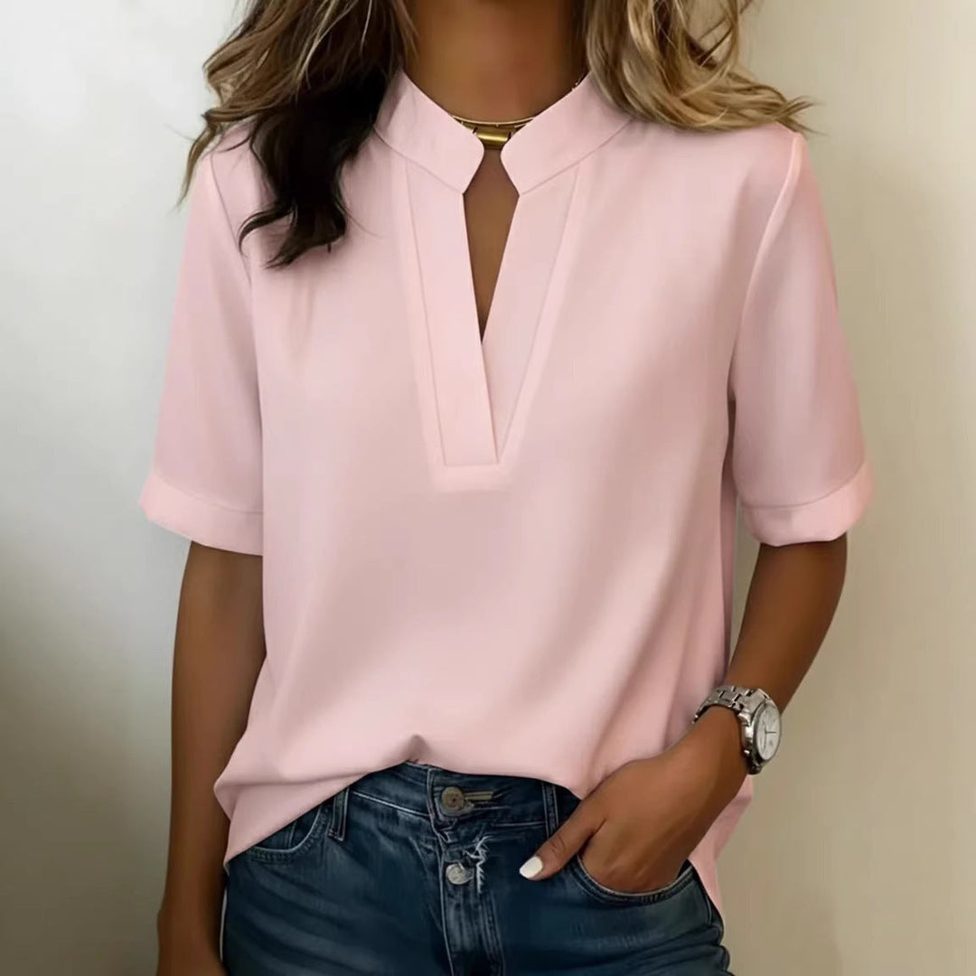 Zara | Cut-Out V-Neck Top – Casual Modern Silhouette