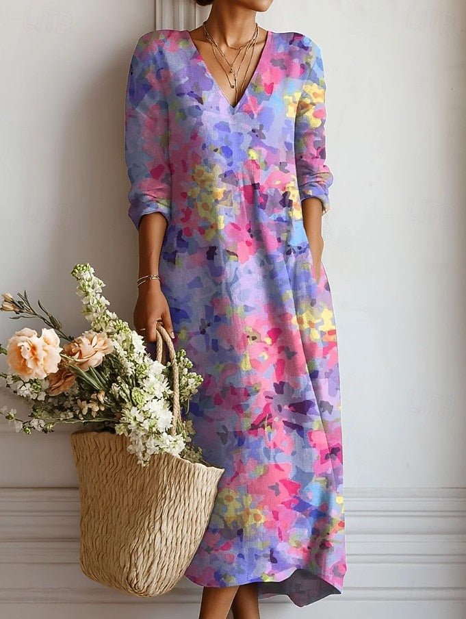 Mabel | Elegant Maxi Dress – Light with Airy Chiffon