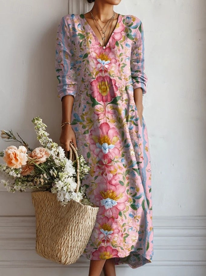 Mabel | Elegant Maxi Dress – Light with Airy Chiffon