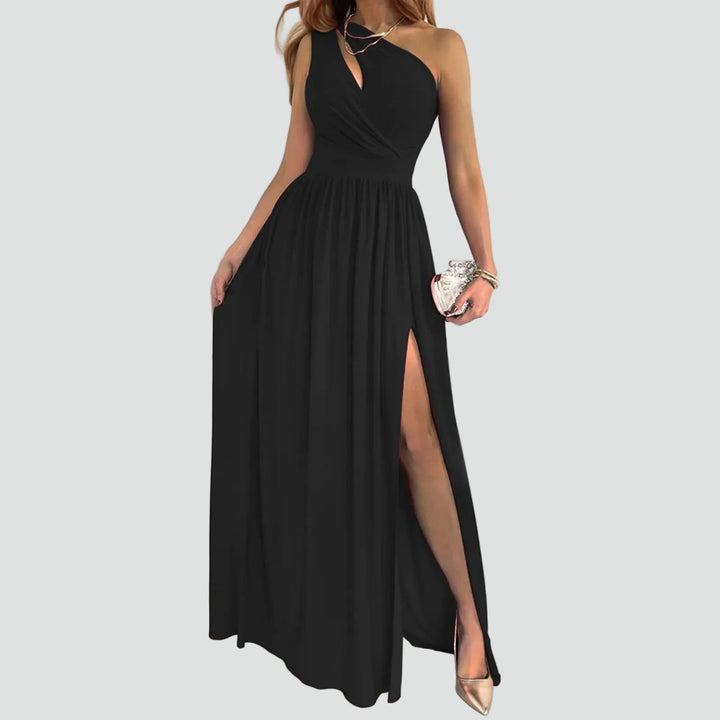Margot | Evening Maxi Dress – One-Shoulder Design and with Leg Slit
