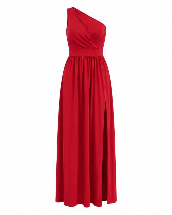 Margot | Evening Maxi Dress – One-Shoulder Design and with Leg Slit