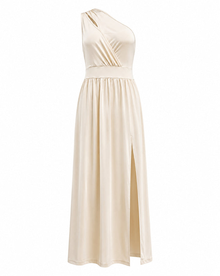 Margot | Evening Maxi Dress – One-Shoulder Design and with Leg Slit