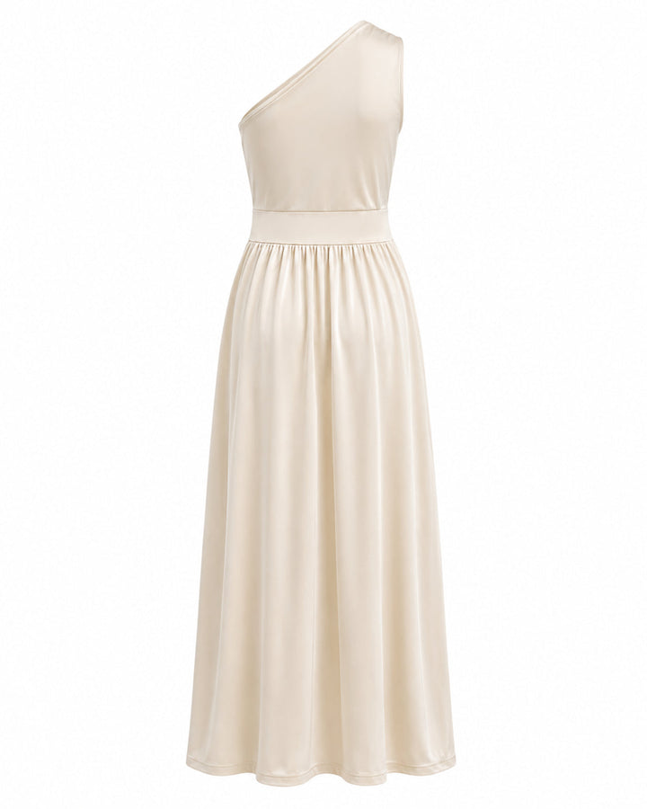 Margot | Evening Maxi Dress – One-Shoulder Design and with Leg Slit