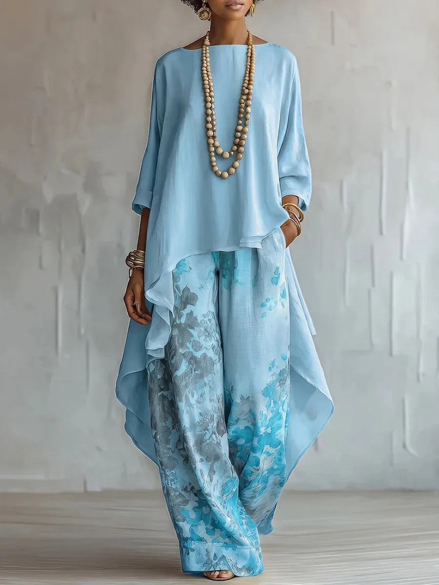 Freya | Floral Two-Piece Set – Loose Fit