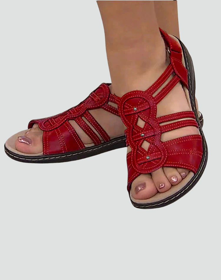Lucy | Hook-and-Loop Sandals – Cushioned Footbed Sole