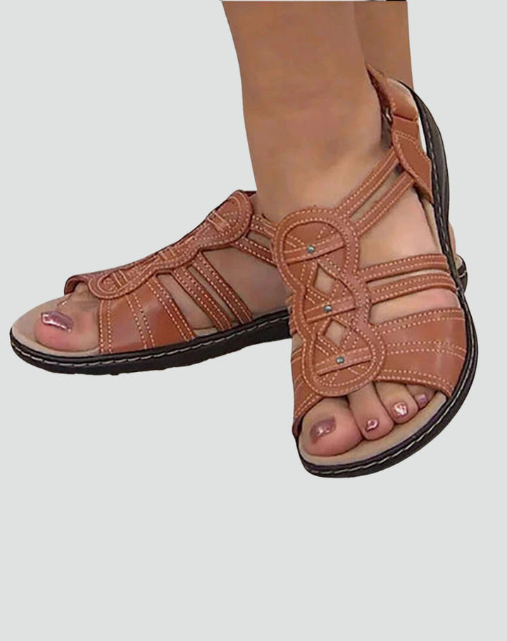 Lucy | Hook-and-Loop Sandals – Cushioned Footbed Sole