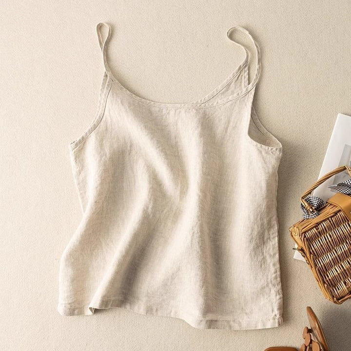 Luna | Lightweight Linen Camisole Top – Adjustable Straps