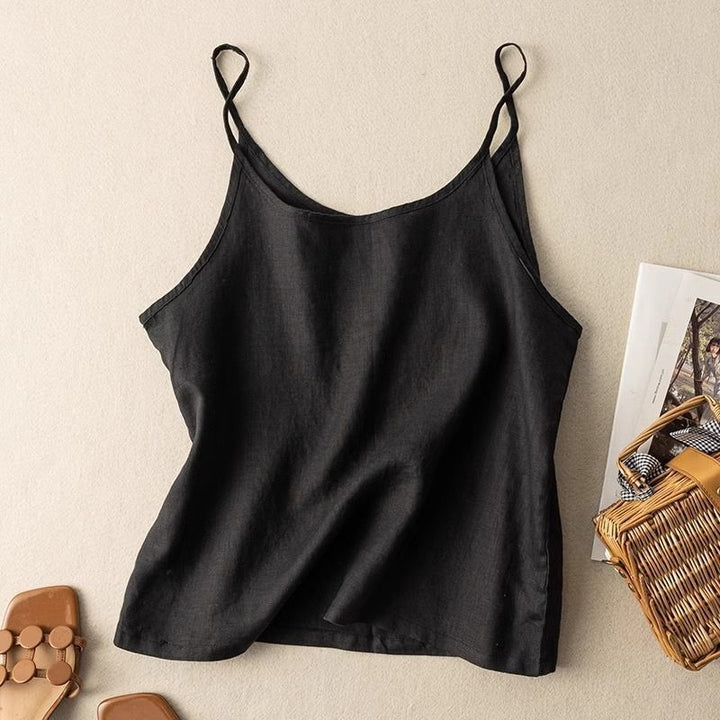 Luna | Lightweight Linen Camisole Top – Adjustable Straps