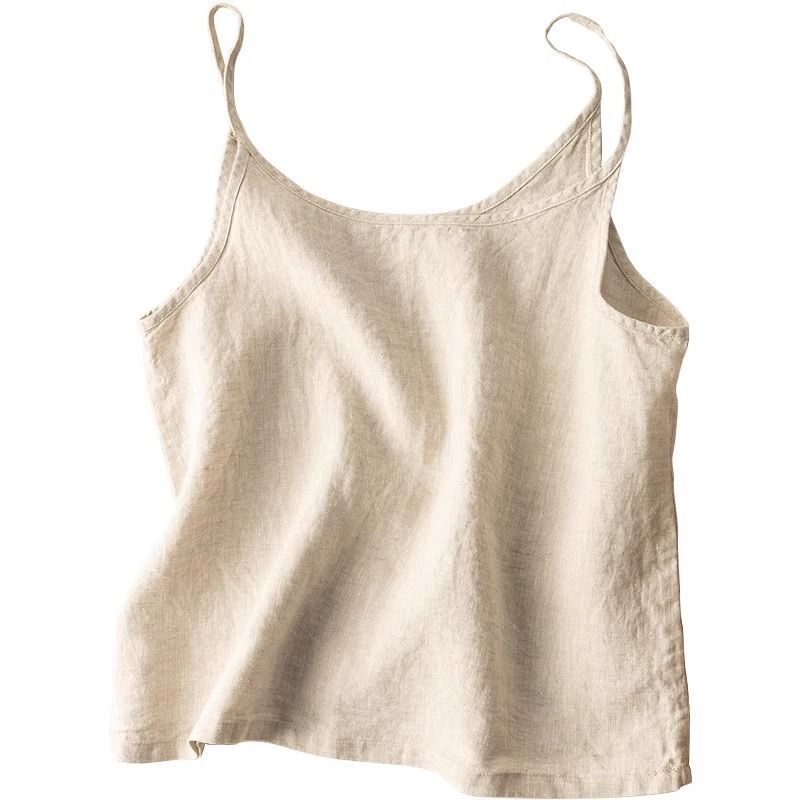 Luna | Lightweight Linen Camisole Top – Adjustable Straps