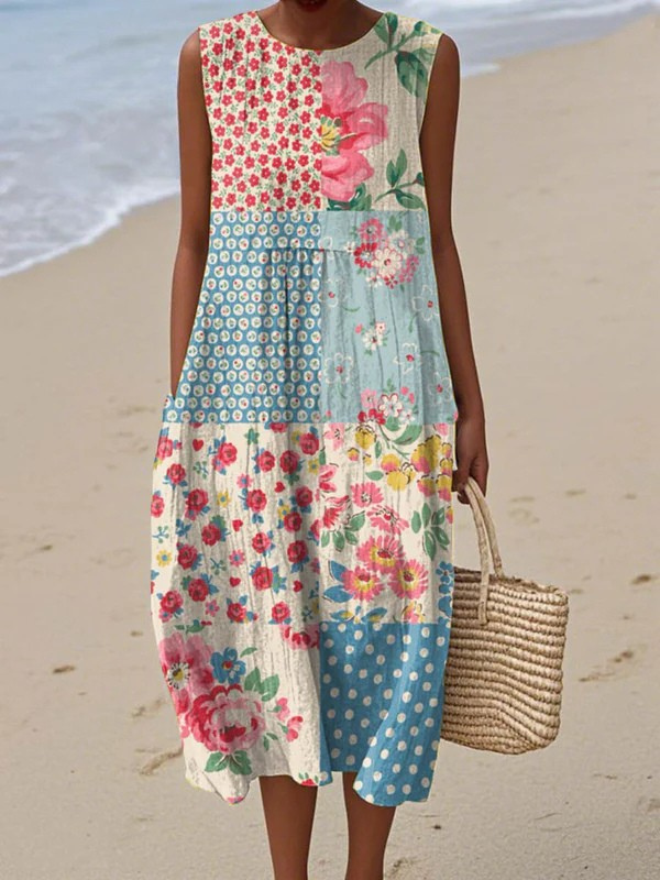 Amina | Loose Summer Dress – Sleeveless with Light Fabric
