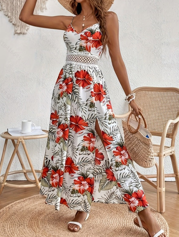 Willow | Maxi Dress – Loose Fit with Botanical Print