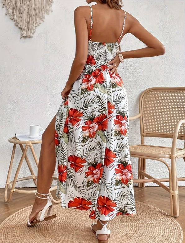 Willow | Maxi Dress – Loose Fit with Botanical Print