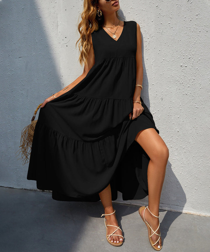 Violet | Maxi Dress – Relaxed Fit Layered with V-Neck