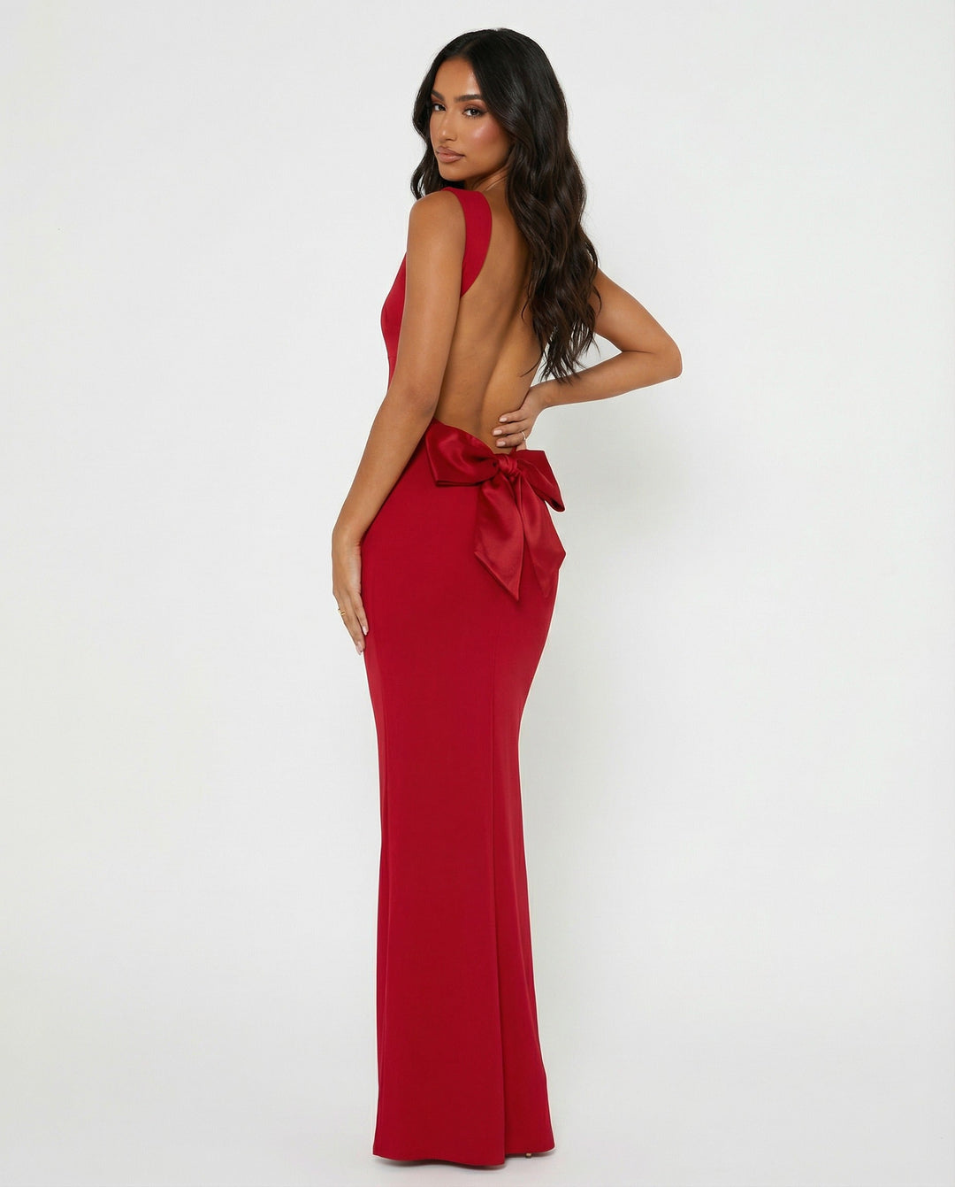 Zoe | Maxi Dress – Sleek Sculpting Backless Tie-Detail