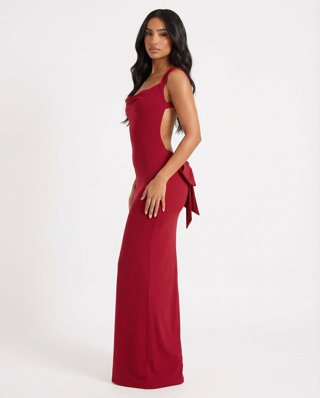Zoe | Maxi Dress – Sleek Sculpting Backless Tie-Detail
