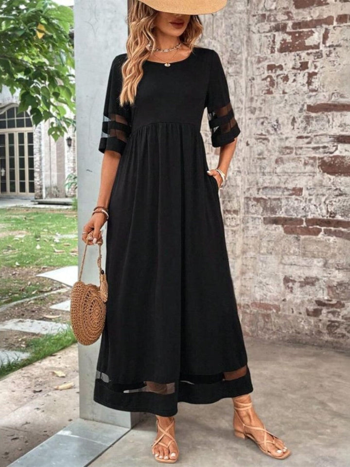 Primrose | Mesh Maxi Dress – Tummy-Flattering Sheer