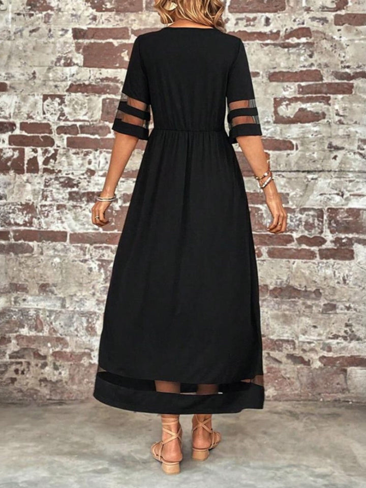Primrose | Mesh Maxi Dress – Tummy-Flattering Sheer