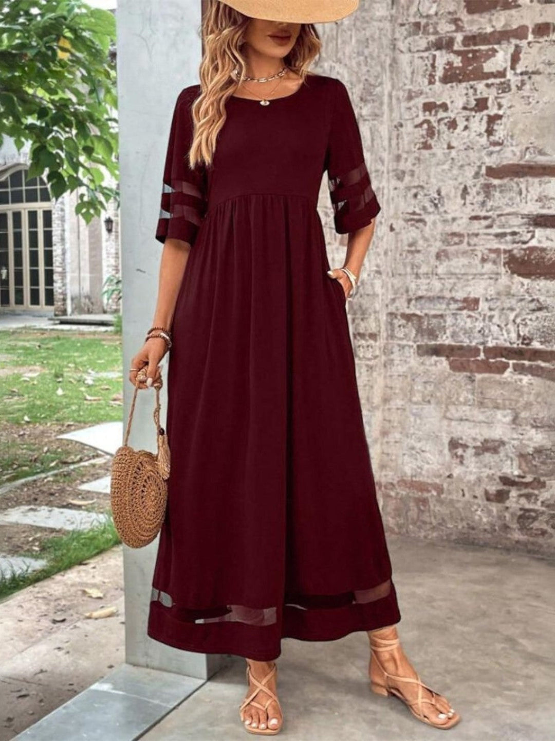 Primrose | Mesh Maxi Dress – Tummy-Flattering Sheer