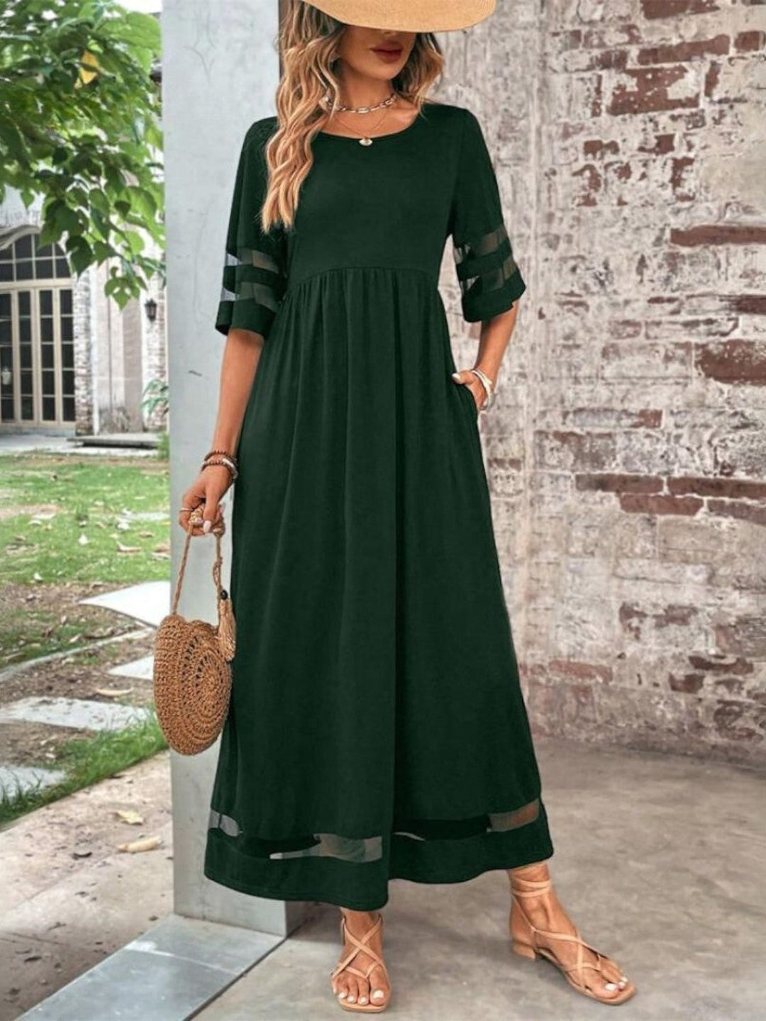 Primrose | Mesh Maxi Dress – Tummy-Flattering Sheer