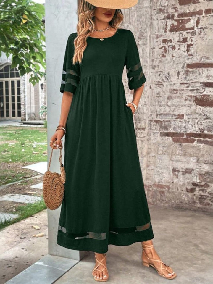 Primrose | Mesh Maxi Dress – Tummy-Flattering Sheer