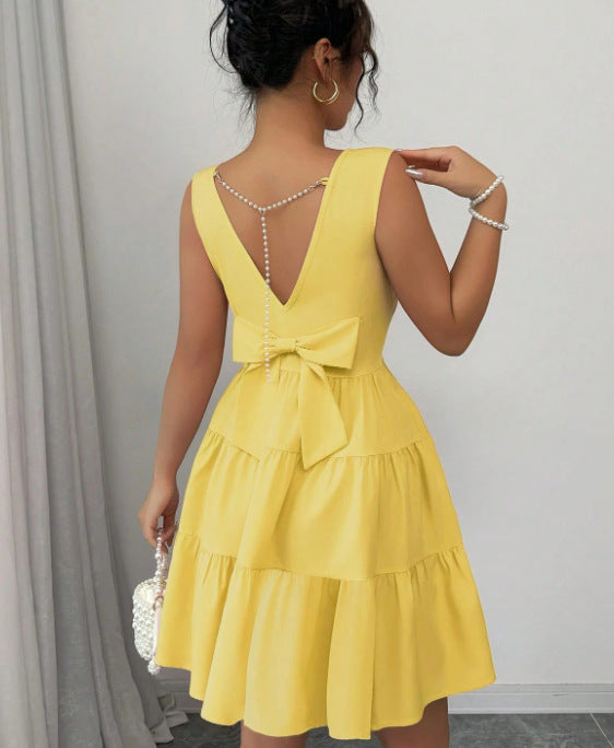 Tatiana | Mini Dress – Butter with Layered Skirt