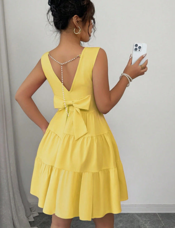 Tatiana | Mini Dress – Butter with Layered Skirt
