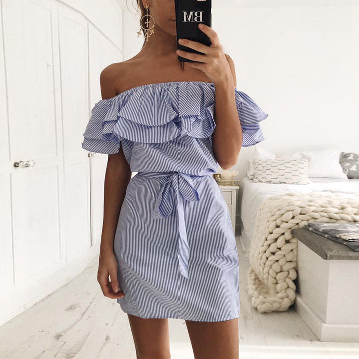 Yasmin | Mini Dress – Off-Shoulder Ruffled Bodice