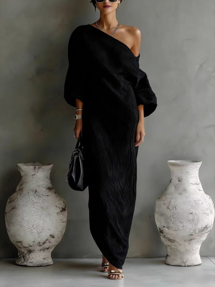 Diana | One-Shoulder Maxi Dress – Long-Sleeve, Flowing Cut