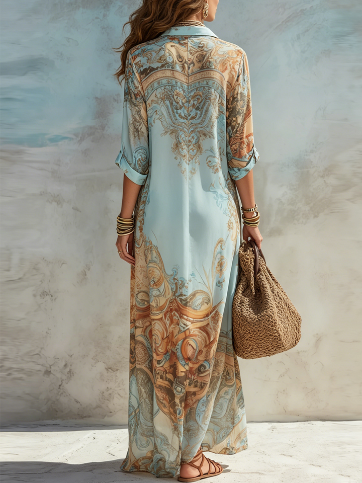 Bianca | Casual Paisley Maxi Dress – Soft Flowing and Figure-Skimming